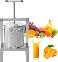 2.6Gal/10L Manual Wine Presser,Heavy Duty Stainless Steel Fruit Wine Press,Vegetables Fruit Honey Manual Press for Juice Making