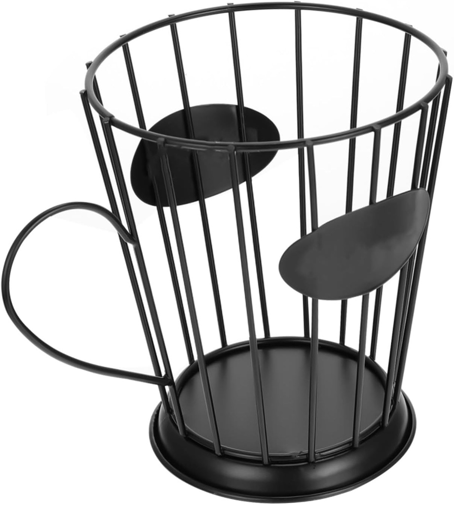 Metal Coffee Capsule Storage Basket Cup Shape Design Practical Organizer for Kitchen Compatible for Coffee Lovers 10-Piece Capacity