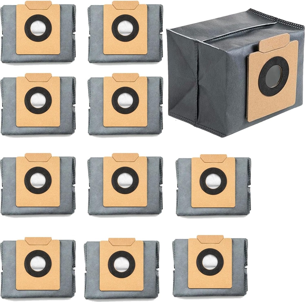 10 Pack Replacement Dust Bag Compatible With Eufy Clean X8 Pro X10 Pro Omni Robot Vacuum Self-Empty Station,4-Layer Replcement Bags Accessory (Set of 10)