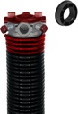 Garage Door Torsion Spring 225x2x27 Torsion Springs for Garage Door Repair | Right Hand Wound Replacement for Left Side of Garage with 1" Nylon Bushing (Red Cone)