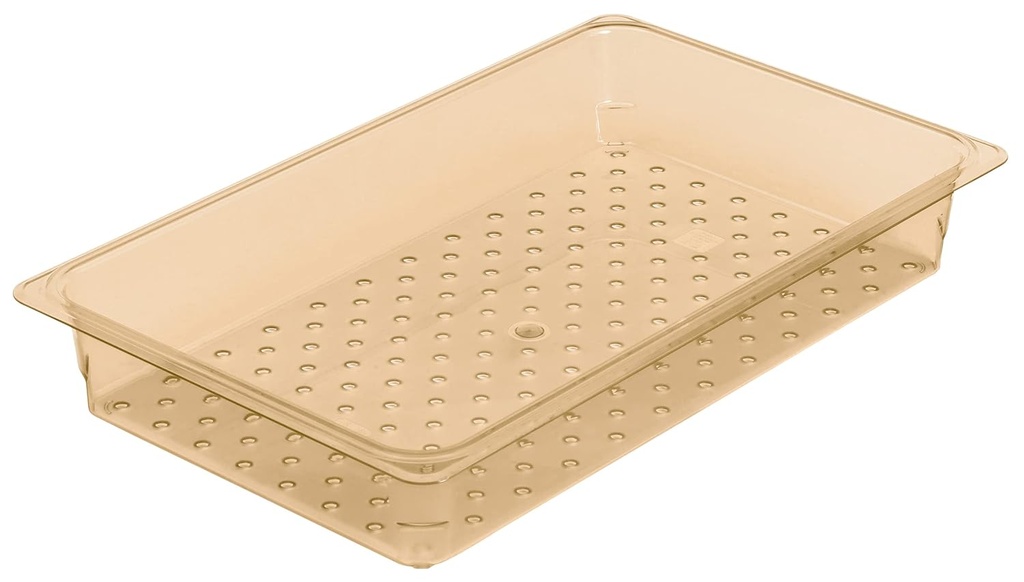 Cambro 13CLRHP150 Food Pan Colander 1/1 H-Pan Amber