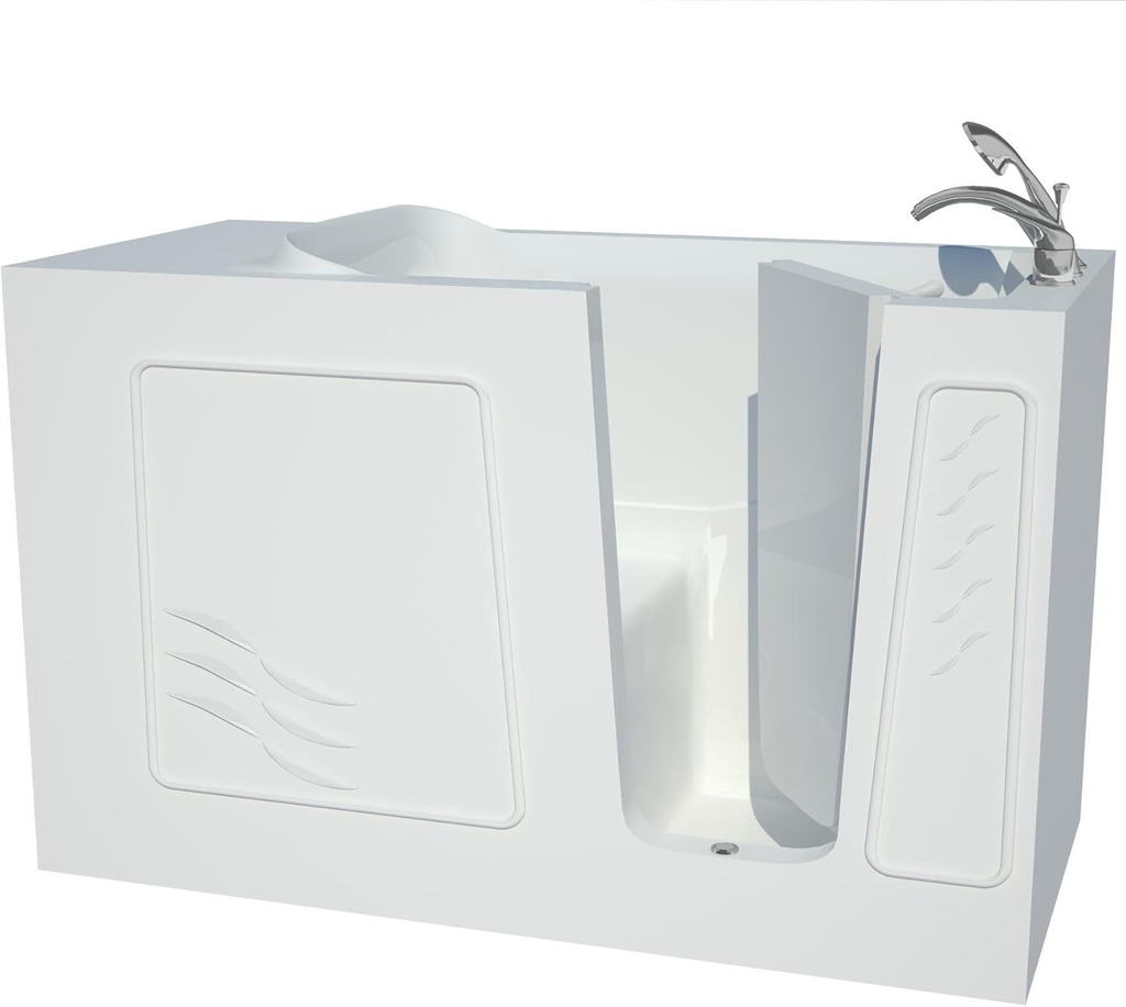 Spa World Venzi Vzb3060rws Artisan Rectangular Walk-In Bathtub, 30x60, Right Drain, White