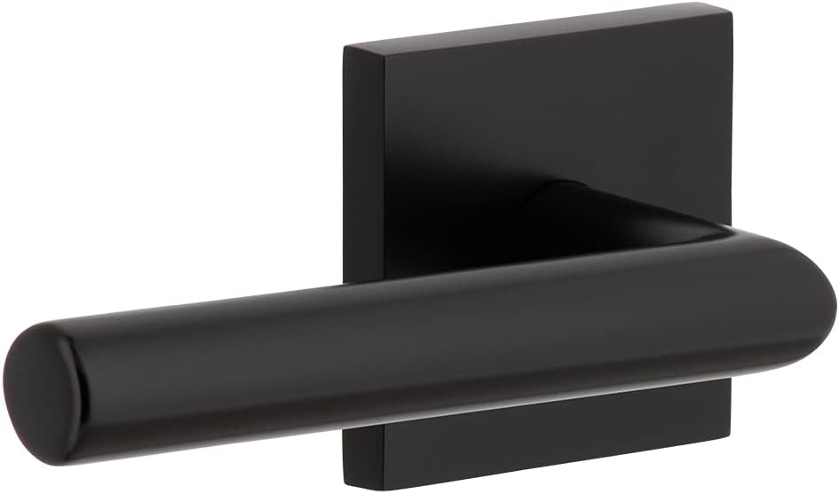 Viaggio Quadrato Rosette Double Dummy with Moderno Lever in Satin Black