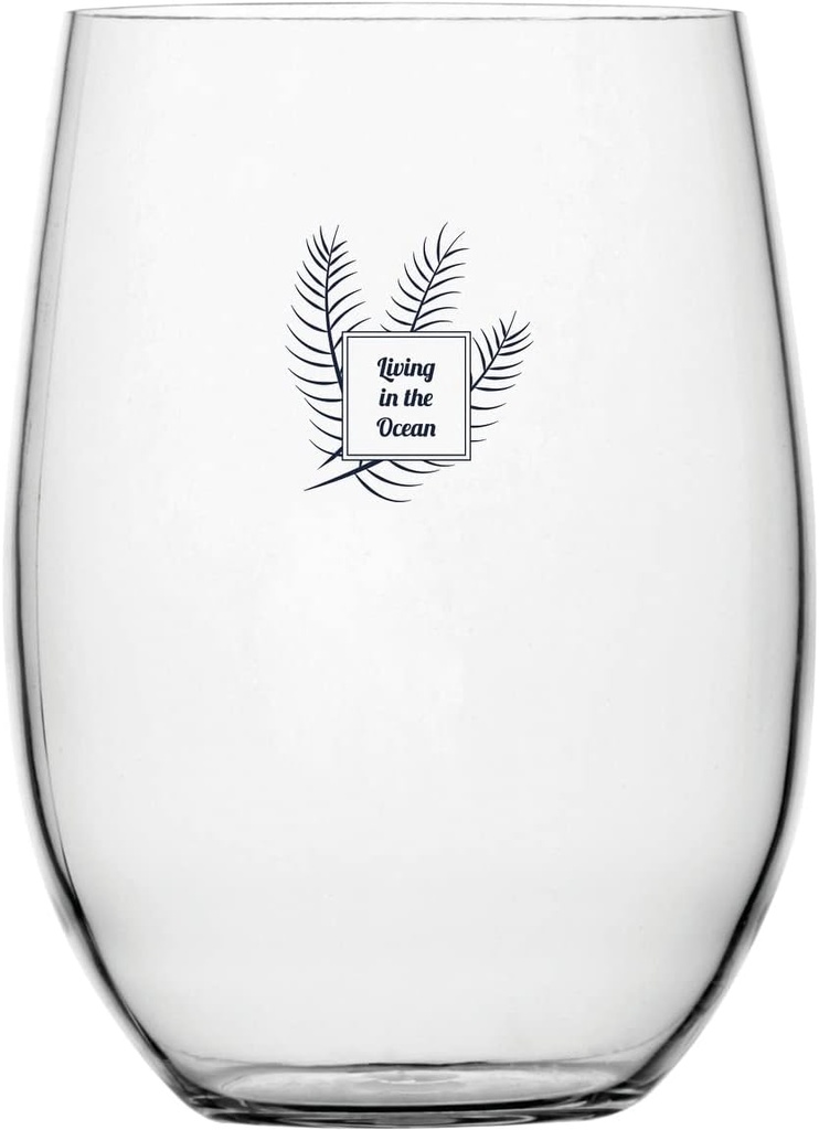 Non-Slip Beverage Glass Set of 6 Clear Plastic