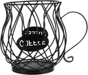 Zerodeko 1pc Iron Fruit Storage Basket Coffee Capsule Holder Organizer Organizer for Kitchen Counter Capacity Espresso Holder Fun and Functional Storage