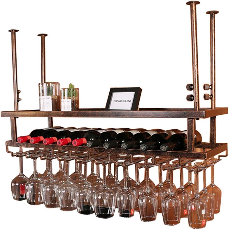 Wine Racks 2-Tiers | Wine Bottle Holder | Glass | Goblet Rack | Display | Champagne | Shelving |Organizer | Floating Wine Cellar Bar Accessories Upside Down
