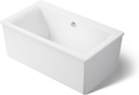 Kohler 24010-0 Stargaze® 60" x 34" freestanding bath with straight shroud, White
