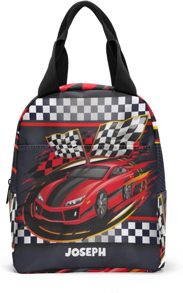 Race Car Lunch Bag for Boy Girl Reusable Lunch Box for Adult Lunch Tote Bag Lunch Container for Office Work Home Picnic Beach Travel