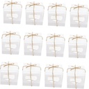 Ciieeo 12pcs Cupcake Boxes Design for Showcasing Desserts for Weddings Parties and Bakeries Cake Containers for Treats and