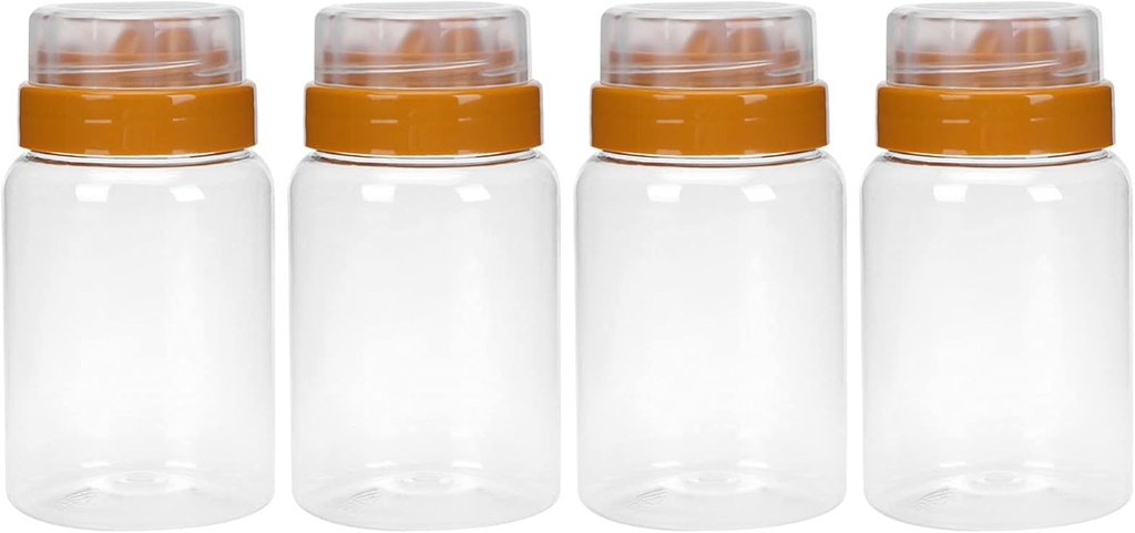 Cabilock 4pcs Transparent Plastic Honey Jars Sealed Canisters for Airtight Storage of Honey Syrups and Loquat Paste Food-grade Pet and Material Lightweight and Portable Design