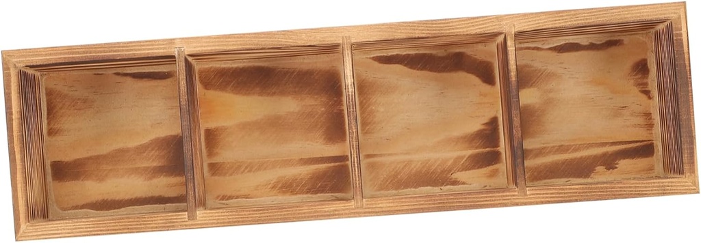 Zerodeko Wooden Tea Bag Box Compartments Sugar Packet Holder Countertop Tea Organizer