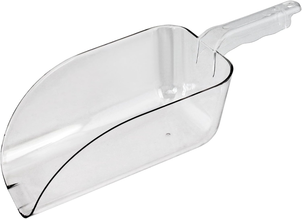 New Star Foodservice 34448 Polycarbonate Plastic Utility Ice Scoop, Clear, 64-Ounce