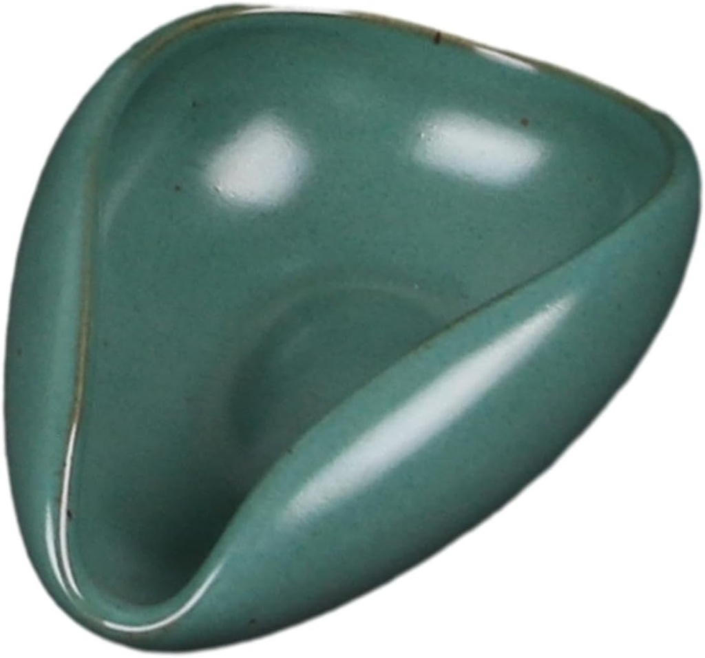 Coffee Bean Weighing Bowl Ceramic Single Dosing Tray Barista Tools Modern Coffee Bean Dosing Cup for Household Office, Green