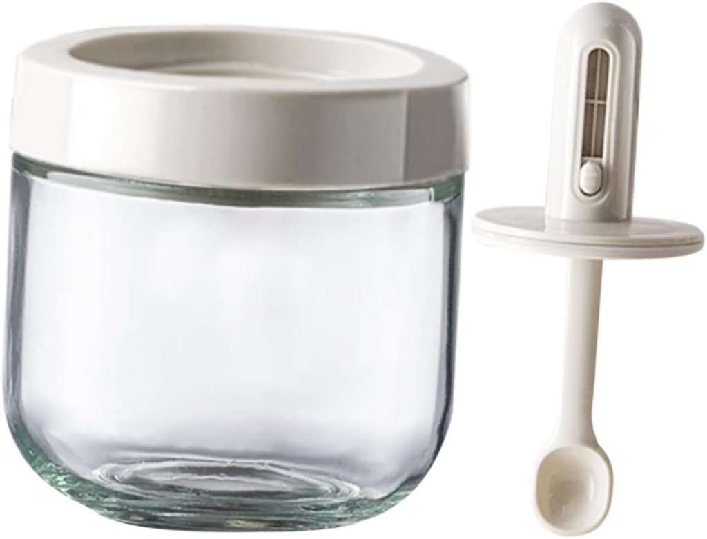 Cabilock Condiment Bottle Storage Box Spice Jars Spoons Seasoning Jars Spice Dispenser Household Kitchen Seasoning Box