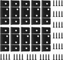 Three Leaf Non-Mortised Hinge with Screws for Mobile Home & RV Interior Furniture Windows Cupboard Etc- Black 10 Pack