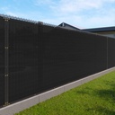 Windscreen4less 6'x50' Privacy Fence Screen Heavy Duty Windscreen Fencing Mesh Fabric Shade Net Cover for Outdoor Wall Garden Yard Pool Deck Black