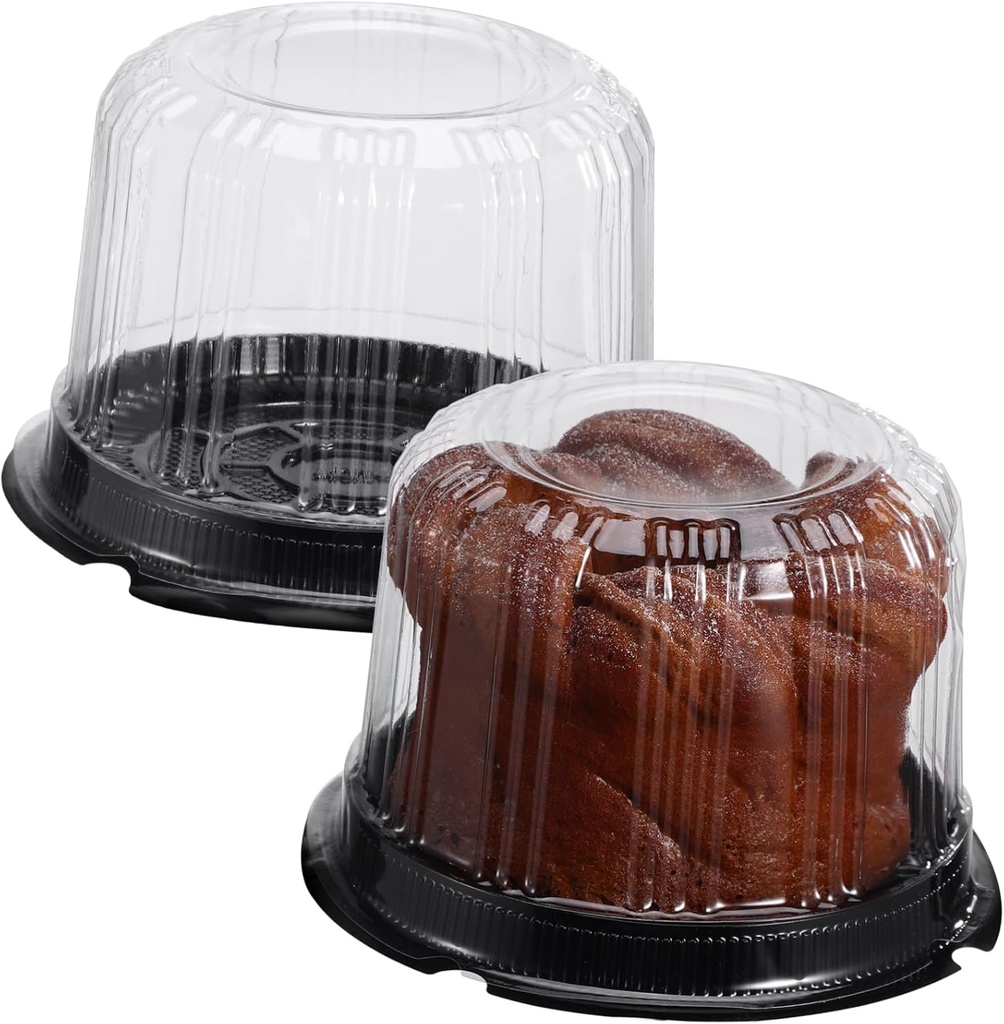 10pcs Clear Cake Box Lid Round Transparent Cake Carrier for Birthday Parties for Storing and Protecting Sweets Cookies Easy to Assemble and Clean