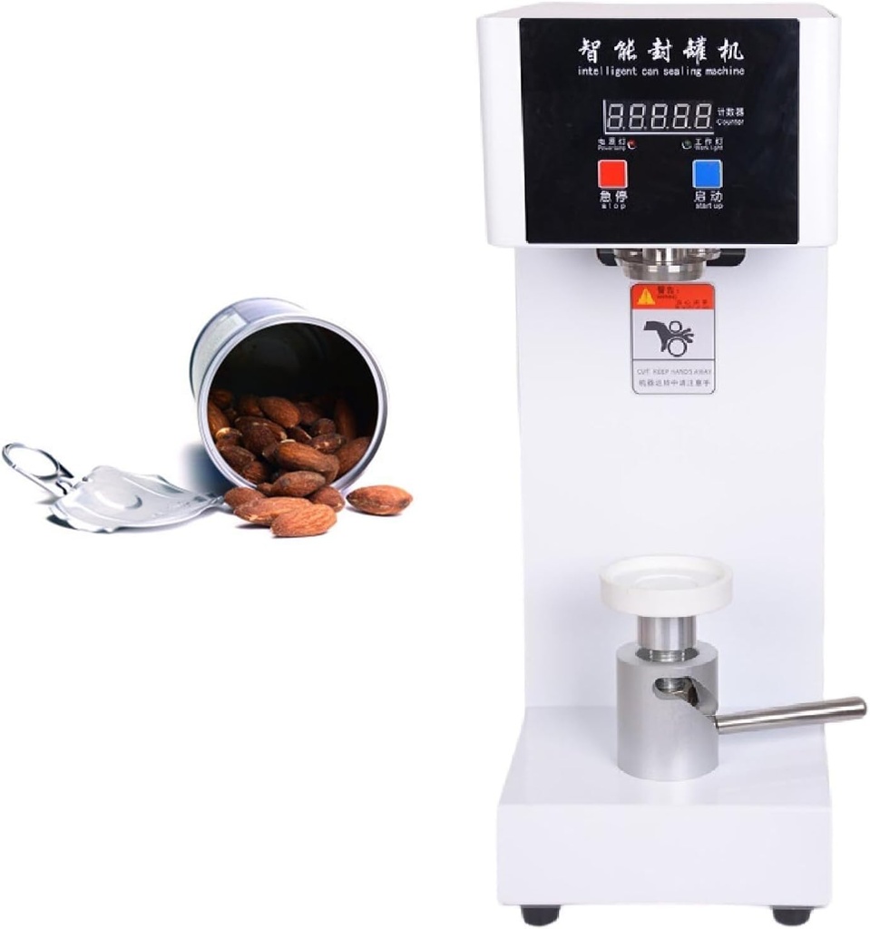 Commercial Can Sealing Machine, Soda Can Sealer Machine 3.9-7.9 inch Height Adjustable, Can Seamer Machine for Plastic Aluminum Cans,White-2