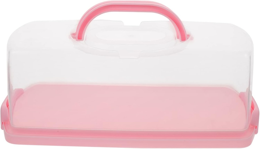 Reusable Portable Cake Carrier with Lid and Handle Rectangular Bread and Cake Box Lightweight and Washable Bakery Container Convenient for Transporting and Displaying Baked Goods