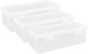 Unomor 3pcs Loaf Bread Storage Box Homemade Bread Storage Containers Fridge Fruit Box Airtight Breadbox