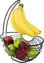 Spectrum Diversified Contempo Ellipse Stand Fruit Tree for Produce Storage in Kitchen, Black