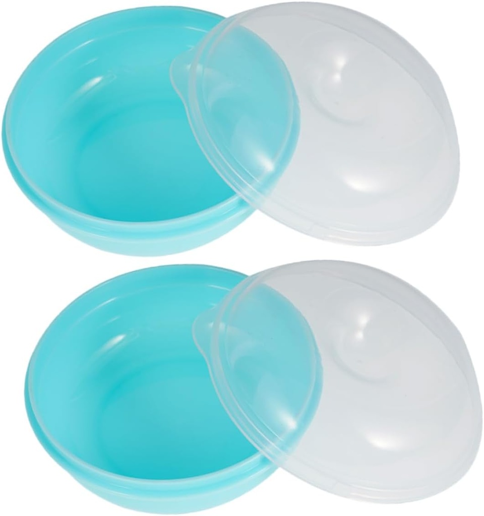 Cabilock 2pcs Bread Storage Box Lid for Bagels Donuts Fruits Airtight Food Storage Container