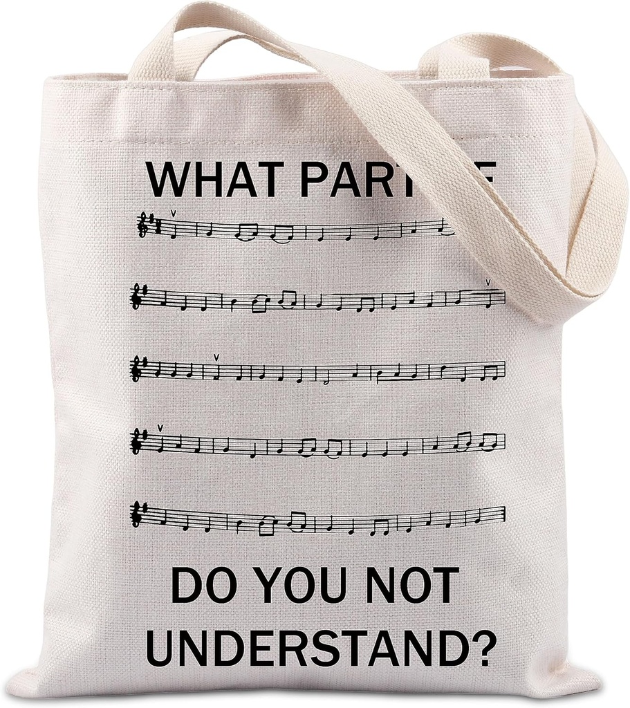 TIIMG Music Lovers Gift Music Teacher Tote Bag Music Vocal Gift