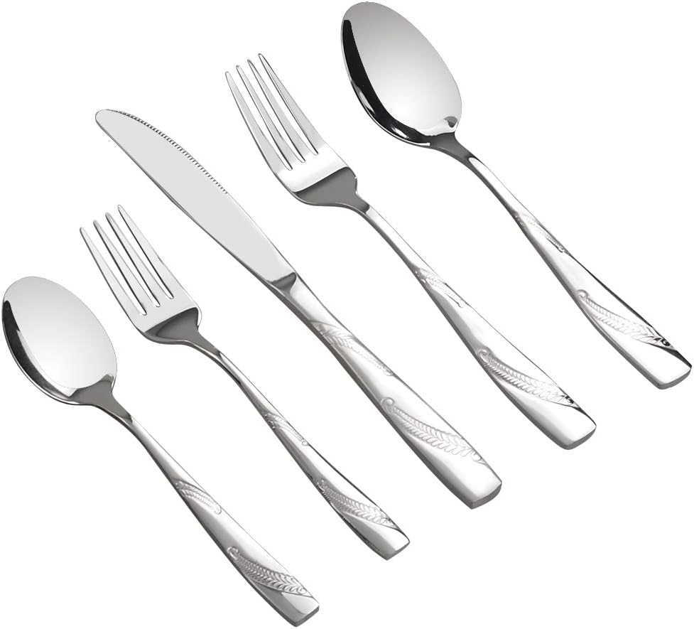 40-Piece Stainless Steel Flatware Cutlery, Service for 8