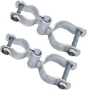 2 Pack 1-3/8" x 2-3/8" Chain Link Fence Gate Hinge Kit, Galvanized Steel Gate Hinges, Heavy Duty with 2 PCS 1-3/8" Frame Hinge and 2 PCS 2-3/8" Post Hinge, Bolts & Nuts Included