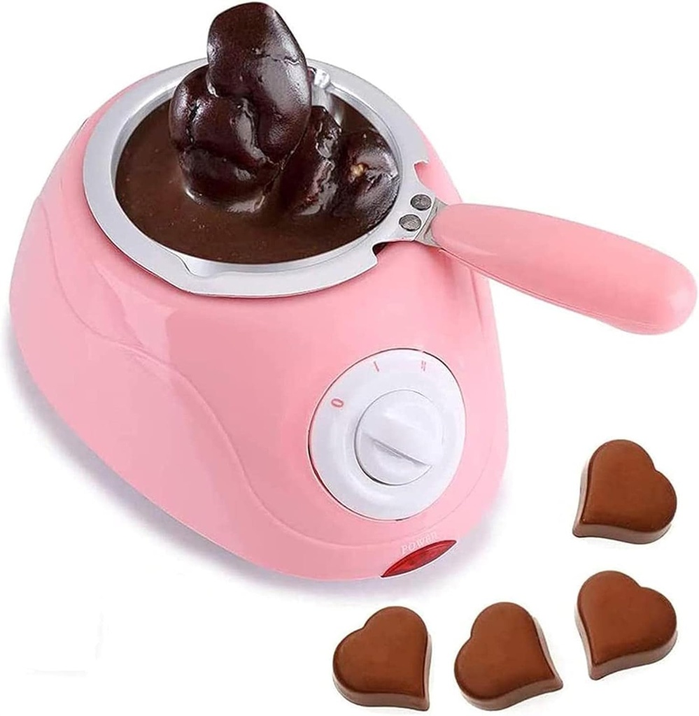 Chocolate Melter, Plastic Hot Chocolate Melting Pot, Electric Fondue Melter Machine, Kitchen Tool with DIY Mould Set Chocolate Melter for Candy Making