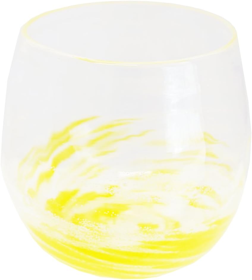 ripple glass yellow