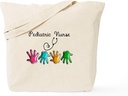 CafePress Pediatric Nurse Tote Bag Reusable Natural Beige Canvas Shopping Bag