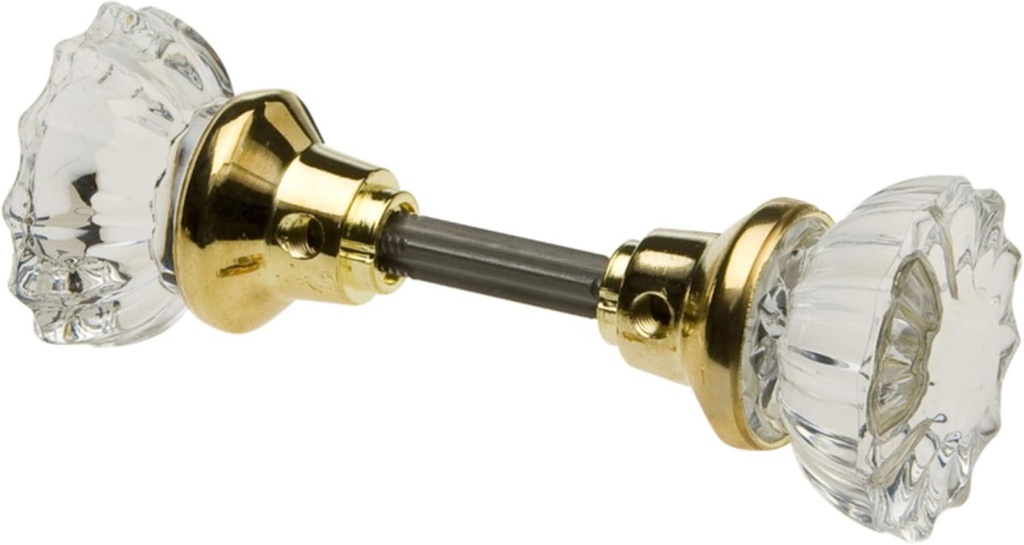 Ilco Kaba Crystal Bright Brass Glass Replacement Knobs 3 Grade