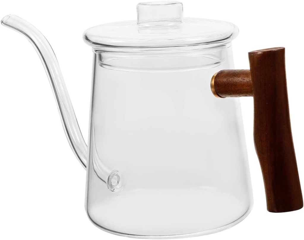 Coffee Pot Long Spout Glass Pot Hand Brewing Teapot Handle Non-drip Spout Design Ergonomic Handle Home Tea Kettle