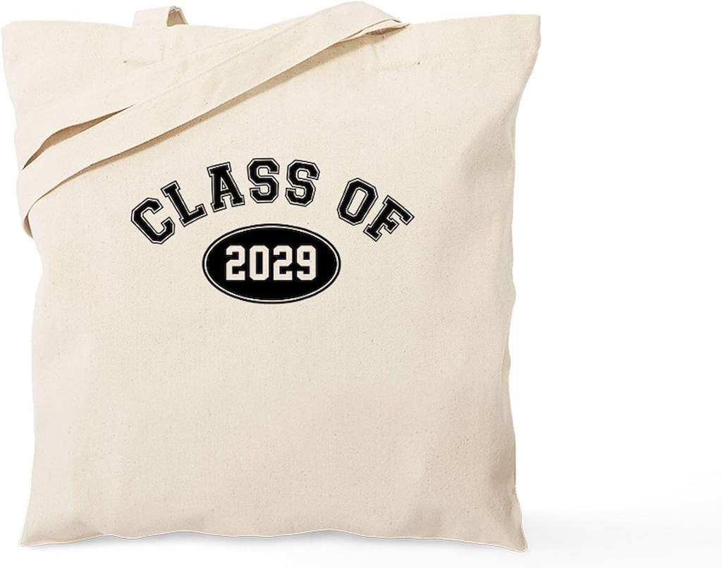 CafePress Class of 2029 Tote Bag Reusable Natural Beige Canvas Shopping Bag