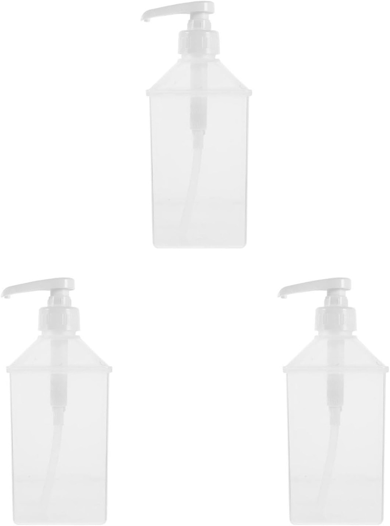 Cabilock 3PCS Plastic Squeeze Condiment Bottles Jar Syrup Honey Dispenser Pump Bottle for Juice Ketchup Cookie Sauces 1100ML (White)