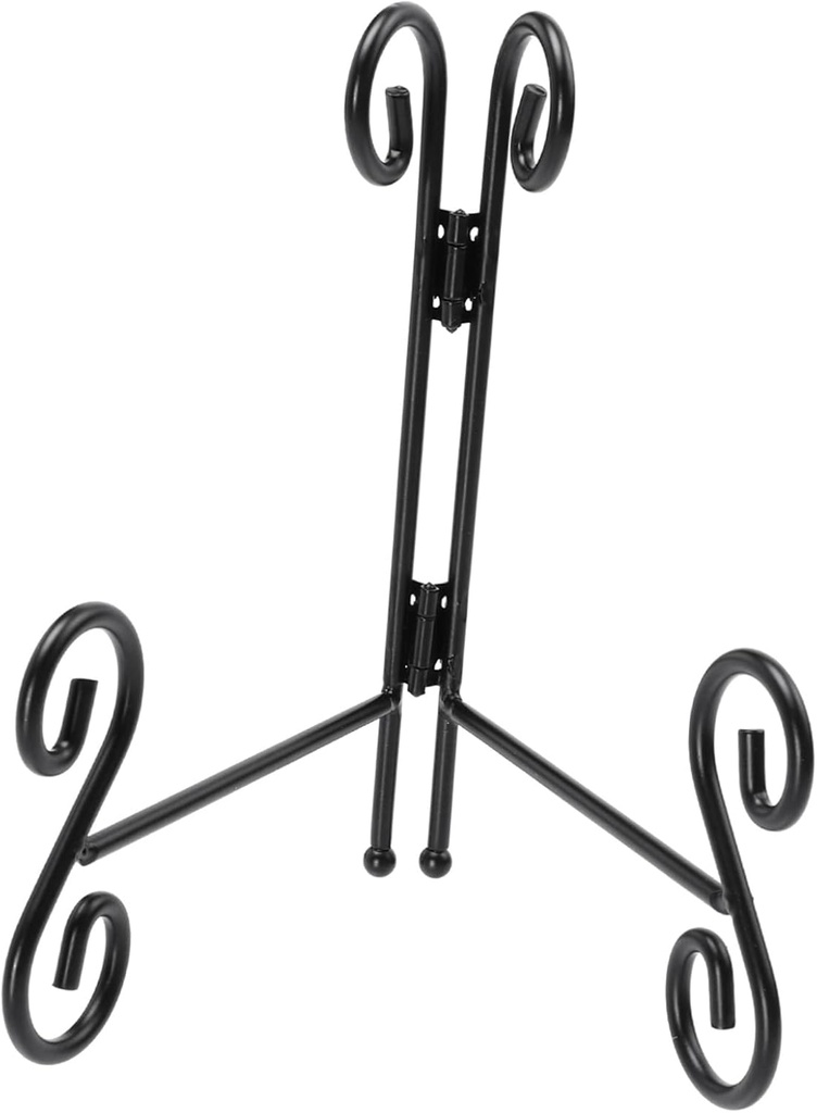 Iron Triangle Plate Display Stand Ceramic Dish Holder Shelf Adjustable Kitchen Storage Rack for Home Suitable for Art Plates and Collectibles
