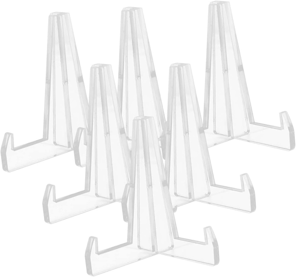 Ciieeo 5PCS Acrylic Plate Display Racks Multi-Functional Display Holder for Tea Cakes Porcelain Plates and Saucer Showcase Acrylic Design for Home and Office Use