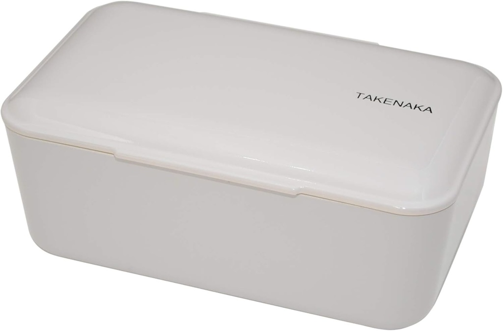 TAKENAKA Bento Bite Box from Japan, Made of Recycled Plastic Bottles for Eco, Sustainable Lunch Box(Gray Champignon)