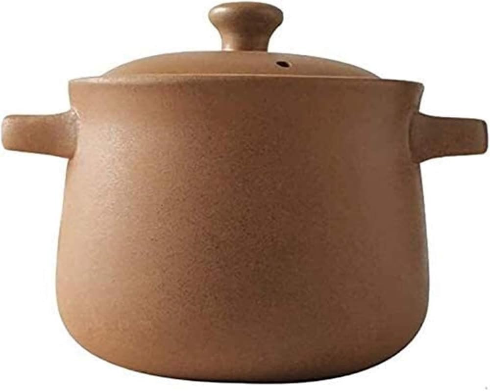 Clay Pot for Cooking Ceramic Saucepan with Lid Clay Pot Onion Soup Casserole Casserole Slow Cooker Slow Cooker Cookware -6.2L ()