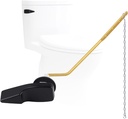 Universal Side Mount Metal Toilet Handle Replacement Kit Compatible with American Standard/Mansfield/Gerber/TOTO/Kohler Toilet, Toilet Tank Flusher Lever with Flapper Chain, Matte Black