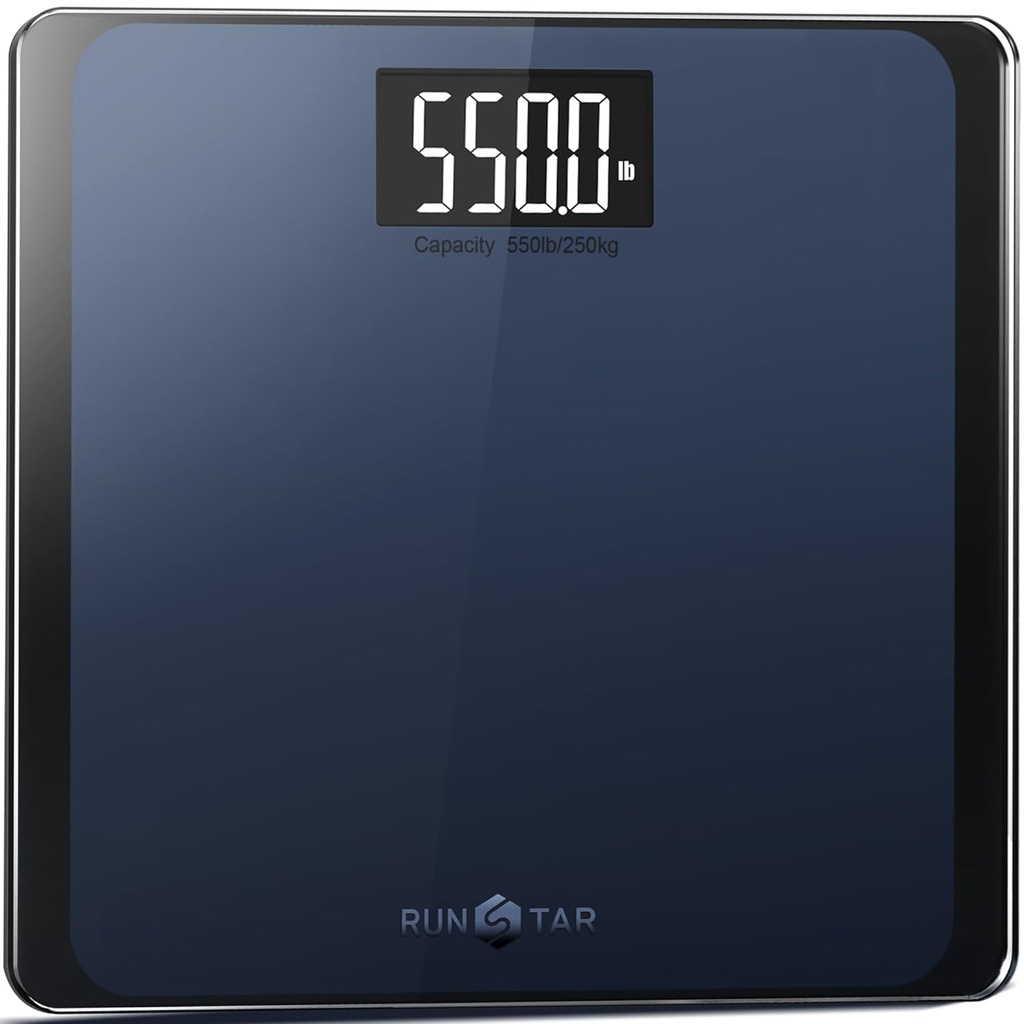 550lb Bathroom Digital Scale for Body Weight with Ultra-Wide Platform and Large LCD Display, Accurate High Precision Scale with Extra-High Capacity