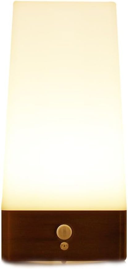 ZEEFO Motion Sensor LED Night Light 3 Modes Battery Powered LED Table Lamp,Sensitive Lights Stairway Bedroom/Bathroom Hallway Emergency Camping Lamp for Kids Nursery Child House(Square Shape)