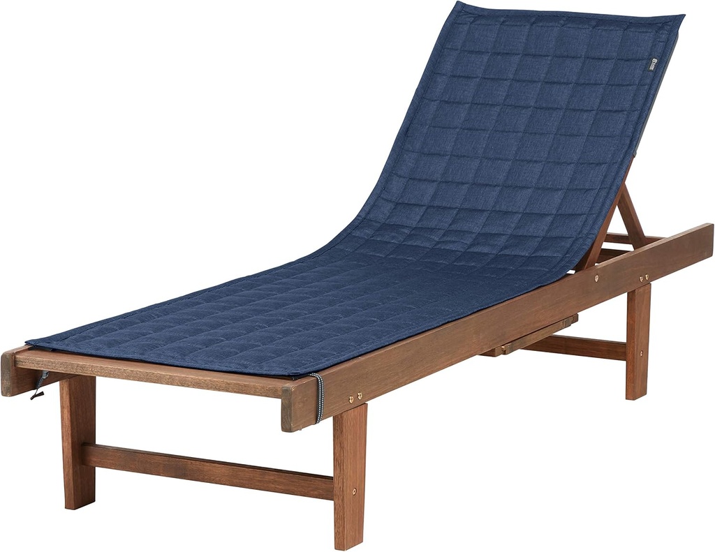 Classic Accessories Montlake Water-Resistant 72 Inch Patio Chaise Lounge Slipcover, Heather Indigo, Patio Furniture Covers