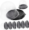 GLEAVI 50 Sets Clear Cake Carrier Box Round Bakery Packing Box for Small Birthday Cakes Easy to Use for Bakeries Parties and Home Storage