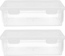 LIFKOME 2pcs Bread Storage Box Plastic bread container Bread Keeper with Airtight Lid Loaf Clear Boxes Holder for Keeping Flavor and Freshness for kitchen counter airtight