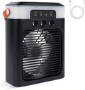 Mini Portable Air Conditioner,400ml Air Cooler Quiet Desk Fan With 1500 mAh Battery, USB Rechargeabl Small Personal Cooling AC Fan with 3 Speeds for Home, Office, Room (Black)