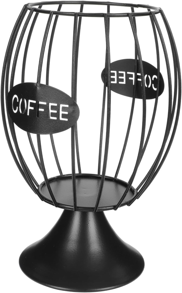 1pc Practical Coffee Capsule Storage Basket Iron Hollowed Fruit Holder Countertop Organizer Snacks Stand Elegant Iron Basket