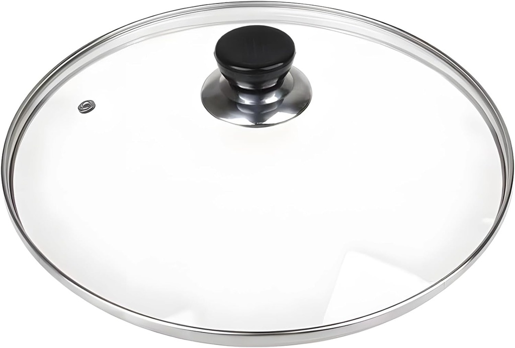 Oval Glass Slow Cooker Lid, 12.5" ID, 13" OD, Tempered Glass Lid, Easy to Clean, Round Handle and Vent, for Saucepans, Saucepans, Skillets(Transparent)