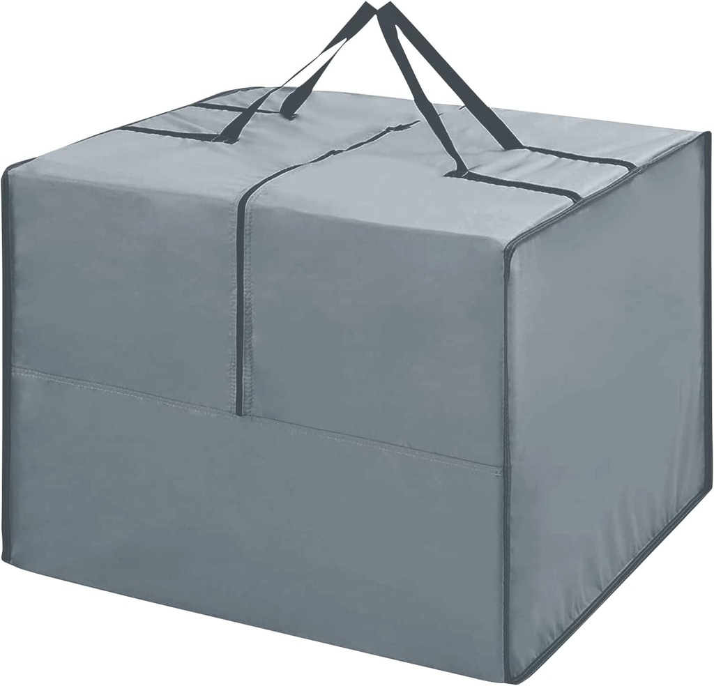 Boyspring Outdoor Storage Bag, 420D Waterproof Fabric, 32'' x 32'' x 24'', Patio Cushion Storage for Outdoor Furniture, Pillow (Grey)